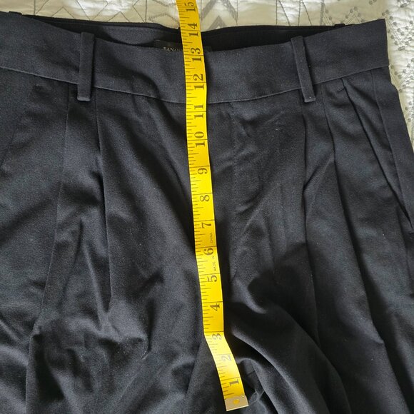 Banana Republic Wide leg Black Flannel Dress Pants Size 8 NWT - Picture 4 of 11
